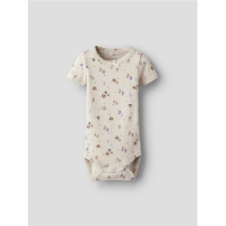 NAME IT BABY Hiline S/S Bodystocking - Sandshell