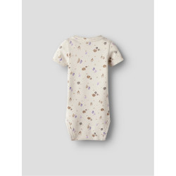 NAME IT BABY Hiline S/S Bodystocking - Sandshell