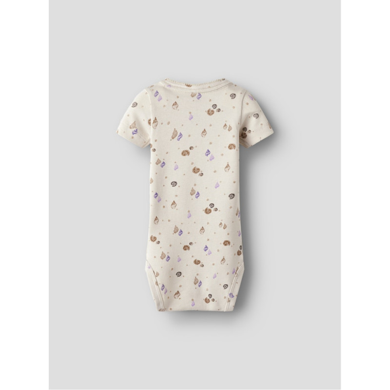 NAME IT BABY Hiline S/S Bodystocking - Sandshell