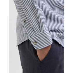 JACK & JONES ESSENTIALS Summer Band Hør Skjorte - Infinity