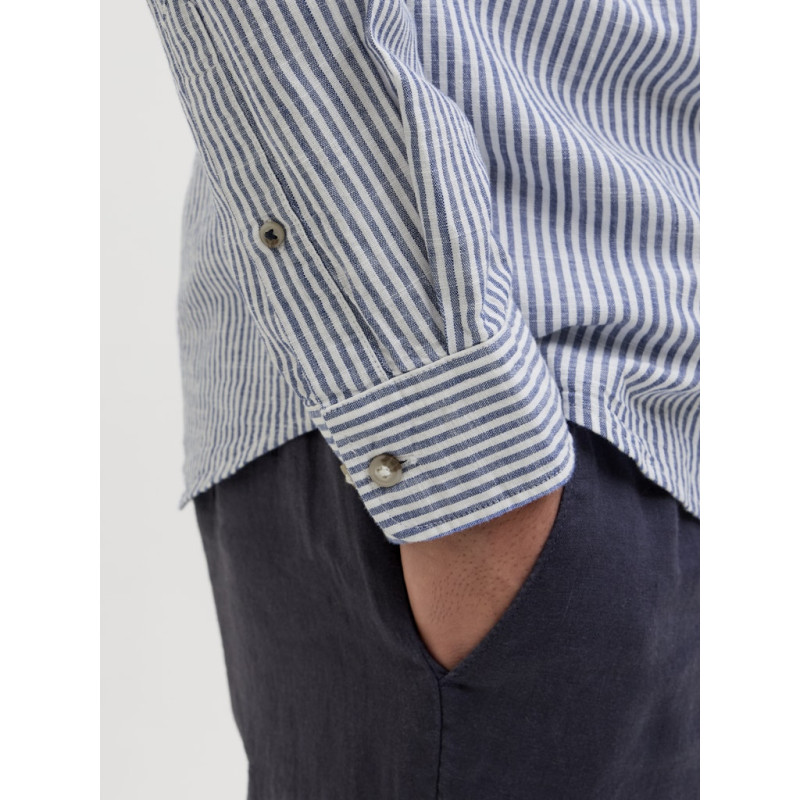 JACK & JONES ESSENTIALS Summer Band Hør Skjorte - Infinity