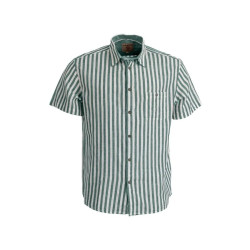 FINESMEKKER Temple S/S Skjorte - Dusty Green