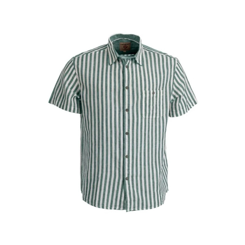 FINESMEKKER Temple S/S Skjorte - Dusty Green