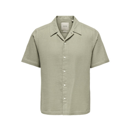 ONLY & SONS Savier Waffle S/S Skjorte - Laurel Oak