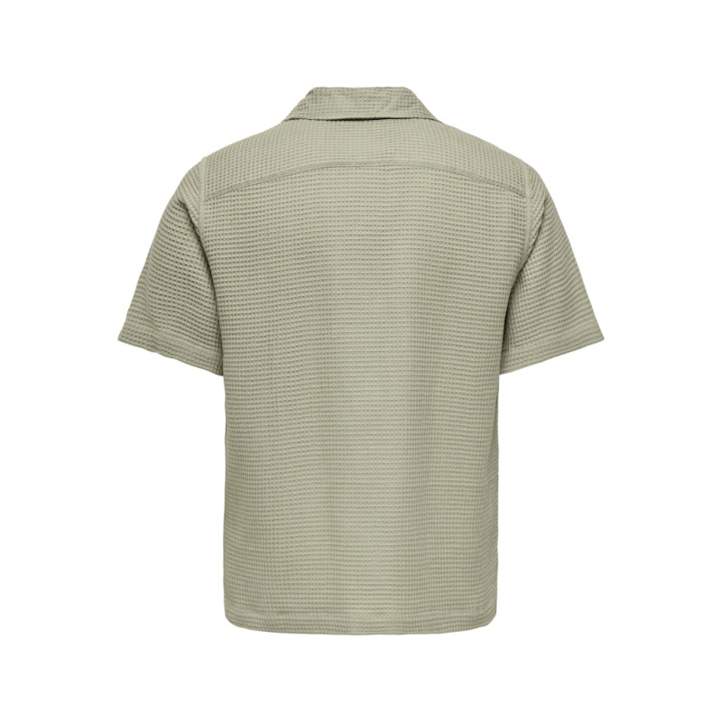 ONLY & SONS Savier Waffle S/S Skjorte - Laurel Oak