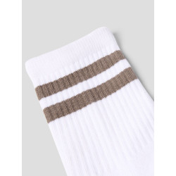 NAME IT KIDS Jans Strømper - Bright White / Walnut