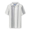 ONLY & SONS JUNIOR Caiden S/S Hør Skjorte - Cloud Dancer / Dress Blue