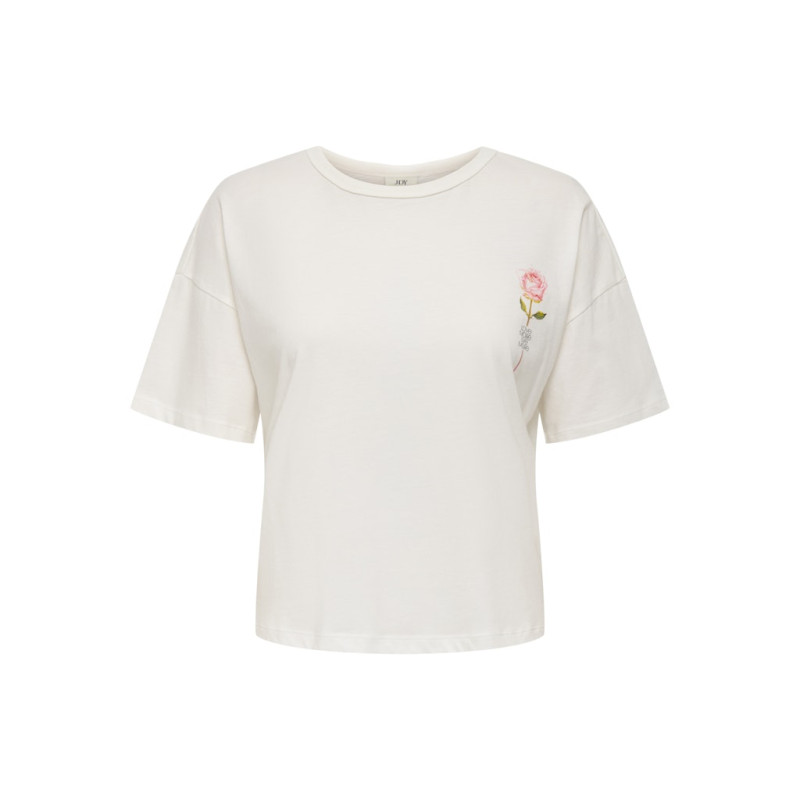 JDY Stay T-shirt - Cloud Dancer / Front Back Love