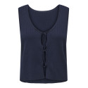 JDY Alexandra S/L Vendbar Binde Top - Navy Blazer