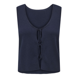 JDY Alexandra S/L Vendbar Binde Top - Navy Blazer