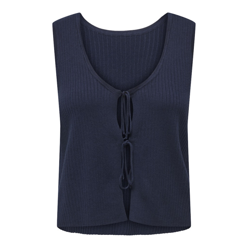 JDY Alexandra S/L Vendbar Binde Top - Navy Blazer