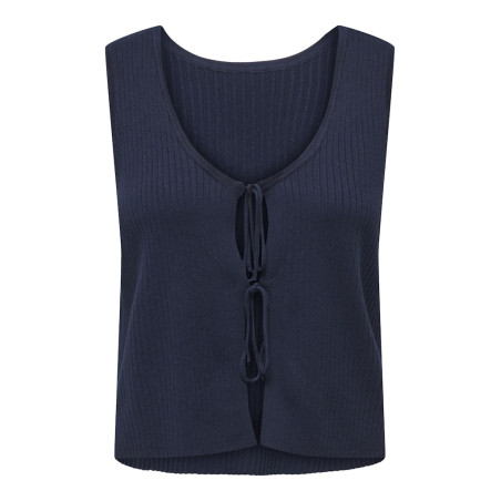 JDY Alexandra S/L Vendbar Binde Top - Navy Blazer
