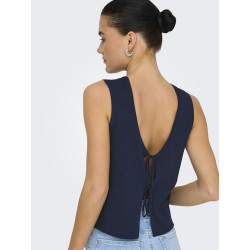 JDY Alexandra S/L Vendbar Binde Top - Navy Blazer