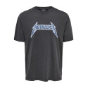 ONLY & SONS Metallica T-shirt - Grey Pinstripe / Ride The Lightning