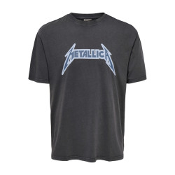 ONLY & SONS Metallica T-shirt - Grey Pinstripe / Ride The Lightning