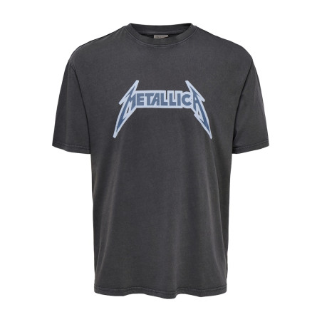 ONLY & SONS Metallica T-shirt - Grey Pinstripe / Ride The Lightning