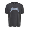 ONLY & SONS Metallica T-shirt - Grey Pinstripe / Ride The Lightning