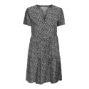 ONLY Zally S/S Thea Kjole - Sort / White Leafs