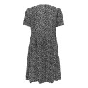 ONLY Zally S/S Thea Kjole - Sort / White Leafs