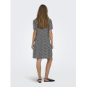 ONLY Zally S/S Thea Kjole - Sort / White Leafs