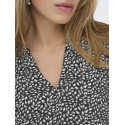 ONLY Zally S/S Thea Kjole - Sort / White Leafs
