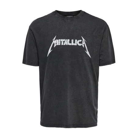 ONLY & SONS Metallica T-shirt - Jet Black / Skull Jet
