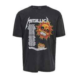 ONLY & SONS Metallica T-shirt - Jet Black / Skull Jet