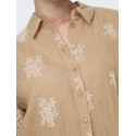 JDY Theo L/S Broderet Skjorte - Latté