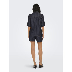JDY Sansa S/S Skjorte - Dark Blue Denim