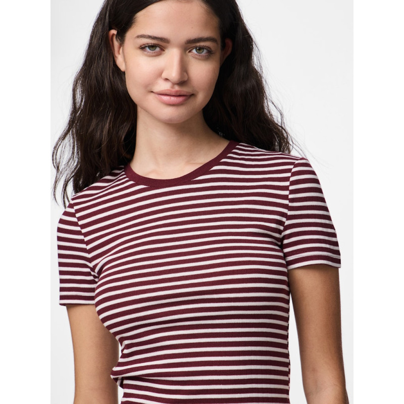 PIECES Soffi Baby T-shirt - Tawny Port