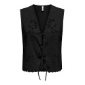 ONLY Lou Broderet Vest - Sort