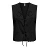 ONLY Lou Broderet Vest - Sort