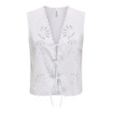 ONLY Lou Broderet Vest - Bright White