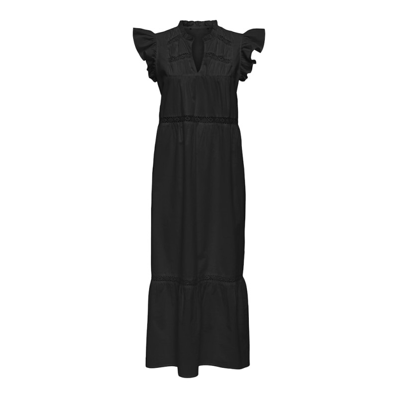 ONLY Sunny Flæse Kjole - Sort