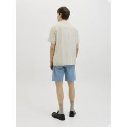 JJ REBEL Maimi Crepe S/S Skjorte - Moonbeam