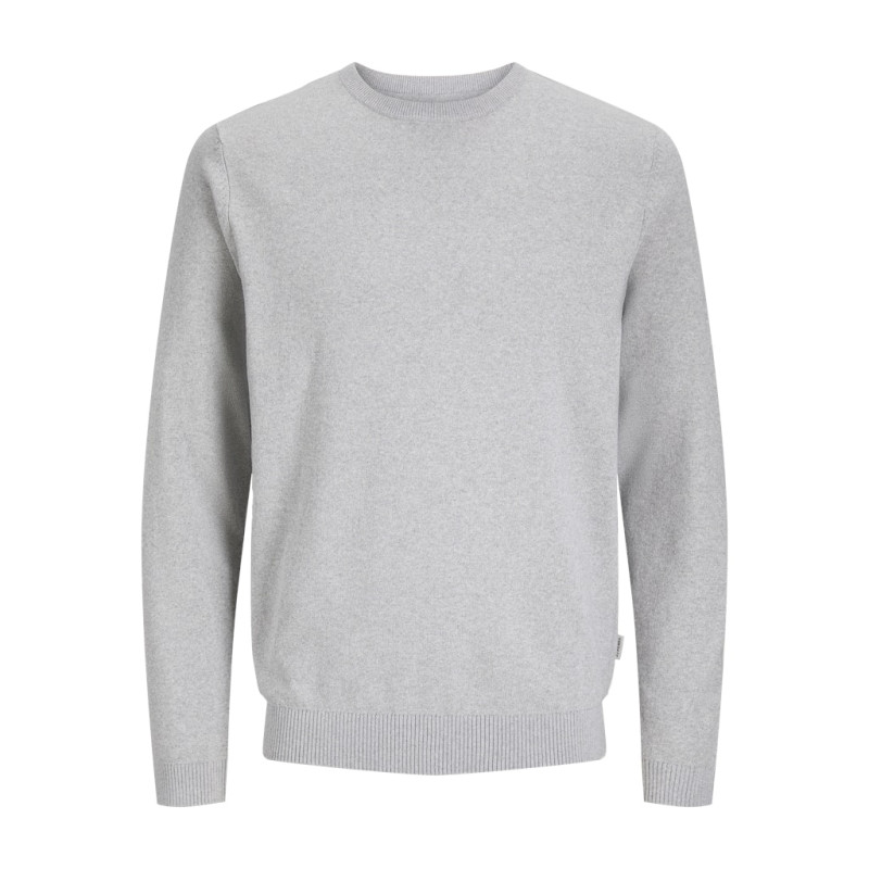 JJ Rebel Callum Strik Pullover - Light Grey Melange