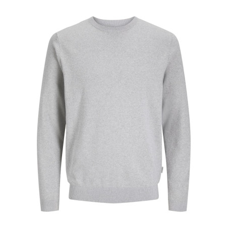 JJ Rebel Callum Strik Pullover - Light Grey Melange