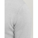 JJ Rebel Callum Strik Pullover - Light Grey Melange