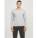 JJ Rebel Callum Strik Pullover - Light Grey Melange