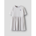 NAME IT MINI Fiona S/S Kjole - Bright White / Stripes