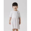 NAME IT MINI Fiona S/S Kjole - Bright White / Stripes