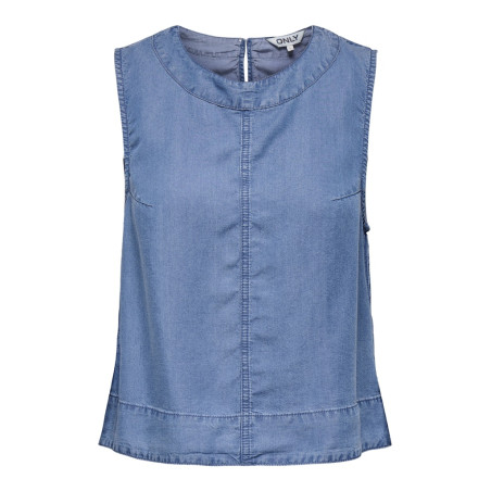 ONLY Pema-Dorsi S/L Denim Top - Medium Blue Denim
