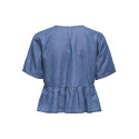 ONLY Bea S/S Denim Skjorte - Medium Blue Denim