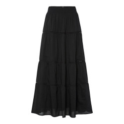 PIECES Astrid Maxi Nederdel - Sort