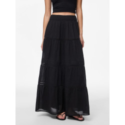 PIECES Astrid Maxi Nederdel - Sort