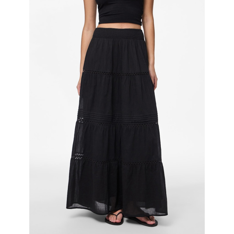 PIECES Astrid Maxi Nederdel - Sort