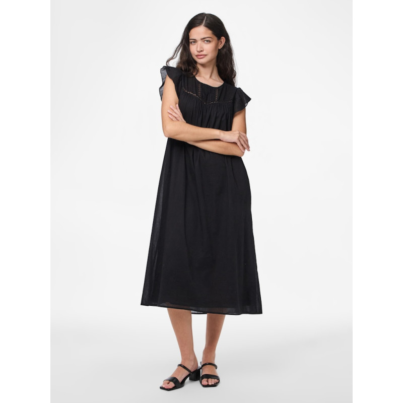 PIECES Astrid S/L Kjole - Sort