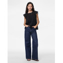 PIECES Astrid S/L Top - Sort