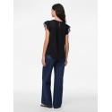 PIECES Astrid S/L Top - Sort