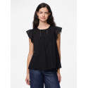 PIECES Astrid S/L Top - Sort